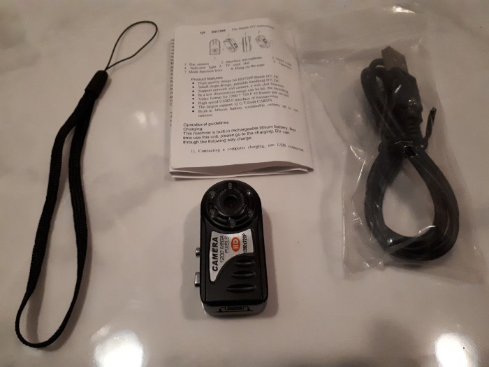 Full-HD-Mini-SpyCam mit IR Nachtsicht (Wie NEU)